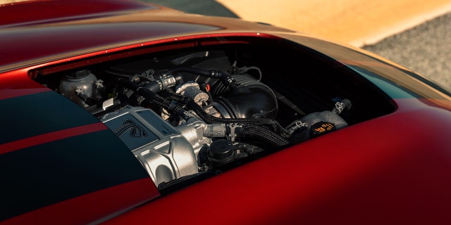 The Mustang Shelby GT500 is equipped with a 760 hp supercharged 5.2-liter V-8.