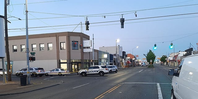 Part of South Tacoma Way in Tacoma, 워싱턴, was expected to remain closed for several hours on Sunday as the shooting investigation continued.