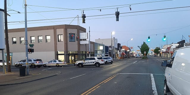 Part of South Tacoma Way in Tacoma, Washington, was expected to remain closed for several hours on Sunday as the shooting investigation continued.