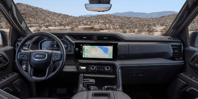 The 2022 GMC Sierra lineup has been updated with a new interior with a widescreen infotainment system display.