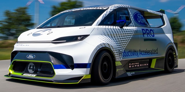 The Ford Pro Electric SuperVan demonstrate's the automaker's new drivetrain tech.