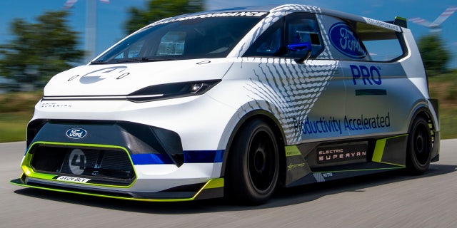 The Ford Pro Electric SuperVan demonstrate's the automaker's new drivetrain tech.