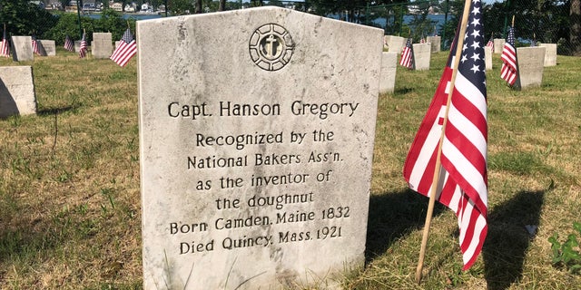 The sea captain is buried in a sailors' cemetery in Quincy, Mass., overlooking Boston Harbor; this gravestone notes his culinary contribution to America.