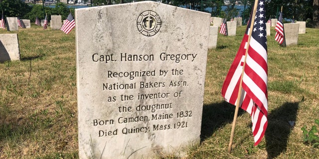 The sea captain is buried in a sailors' cemetery in Quincy, Mass., overlooking Boston Harbor; this gravestone notes his culinary contribution to America.