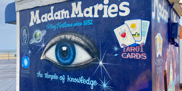 Fortune teller Madam Marie is among the local oddities that give the Asbury Park boardwalk in New Jersey its festive vibe.
