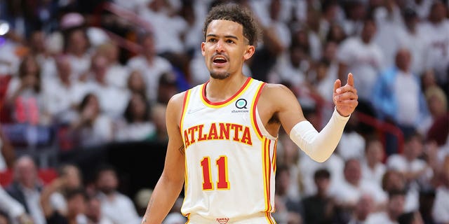 Trae Young points during game.