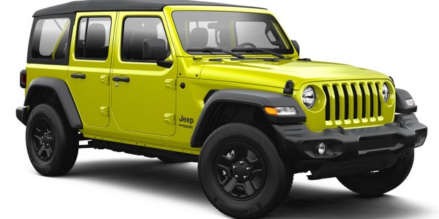 The Jeep Wrangler is one of the current vehicles available with yellow paint.