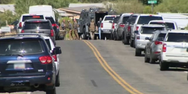 No details were given as to why the adjutant was shot when he tried to arrest the alleged theft on Tuesday in Cordes Lake, Arizona.