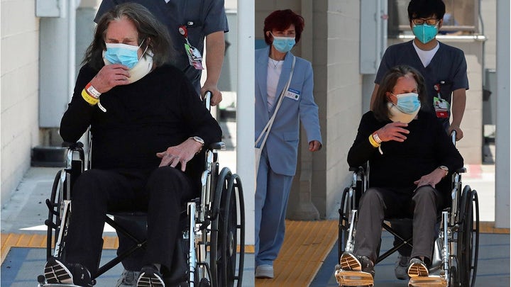 Ozzy Osbourne on ‘road to recovery’ as he leaves hospital in a wheelchair with wife Sharon following ‘major operation’