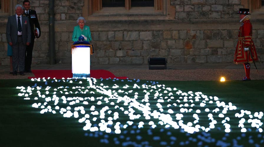 Queen Elizabeth lights Platinum Jubilee beacon