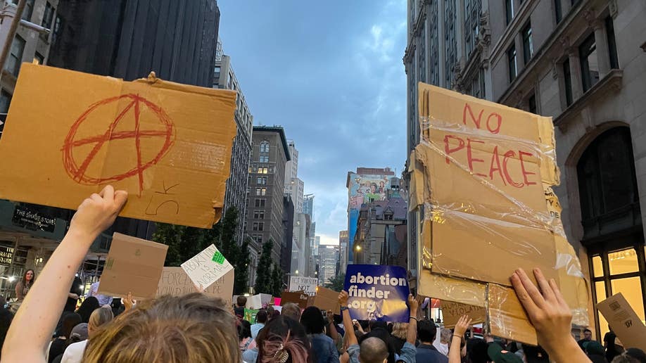 Supreme Court Overturns Roe V Wade Photos Of Protesters Crowds Outside High Court Fox News 