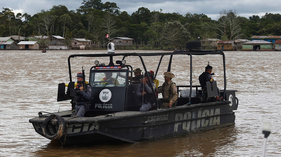 Brazil police boat in search for Dom Phillips