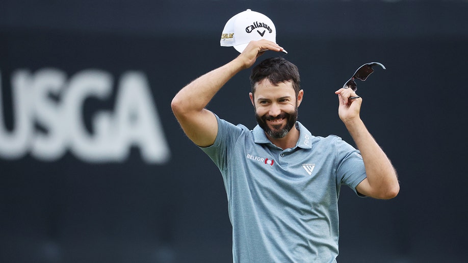 Adam Hadwin in the first round of the 2022 US Open