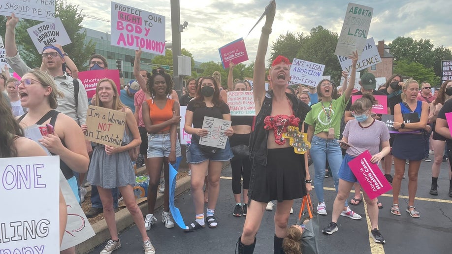 Pro-choice protesters