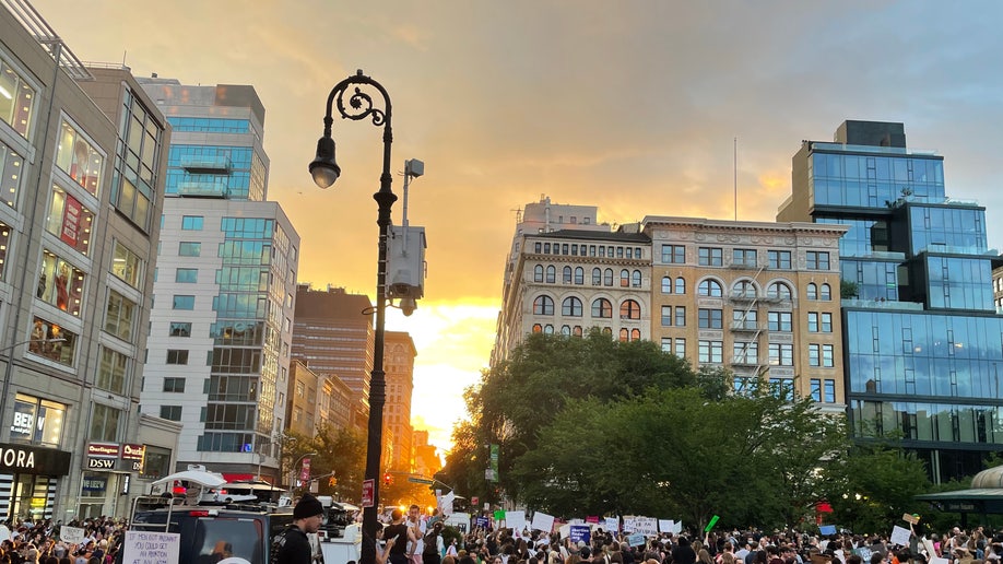 Marching to Times Square