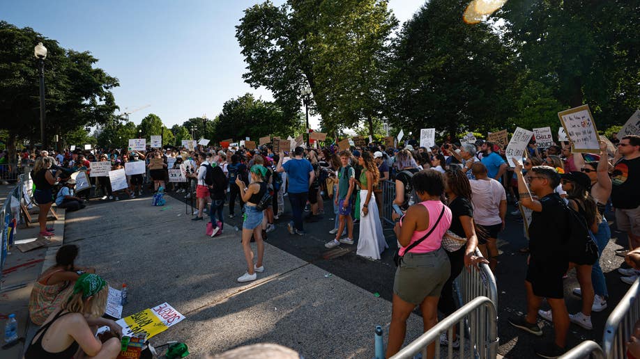 Protesters with signs