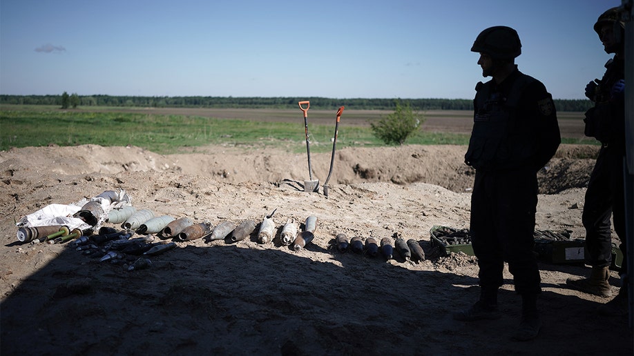 Ukrainian operators conduct controlled explosion of unexploded ordnances.