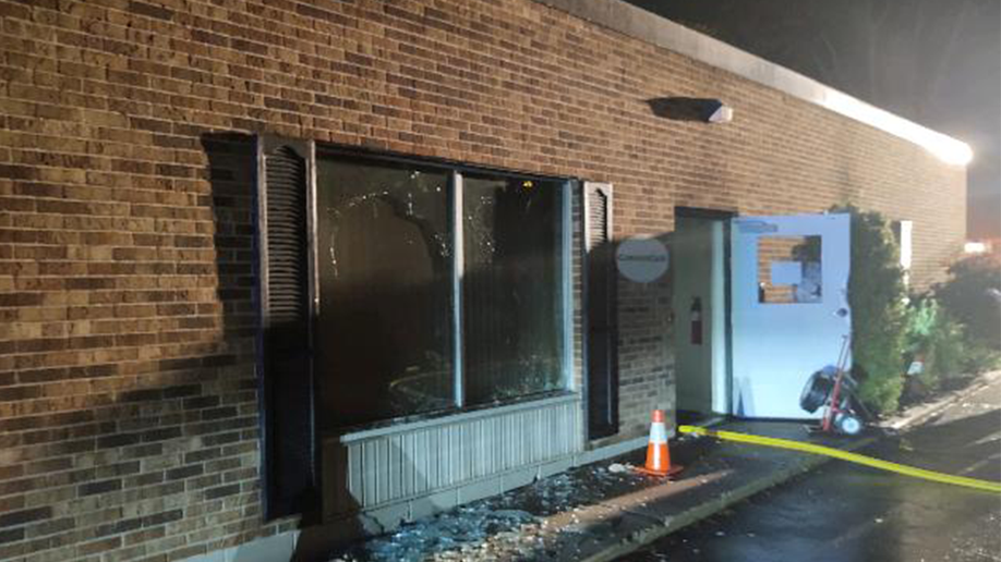 Pro-life office vandalized in New York, broken window at night