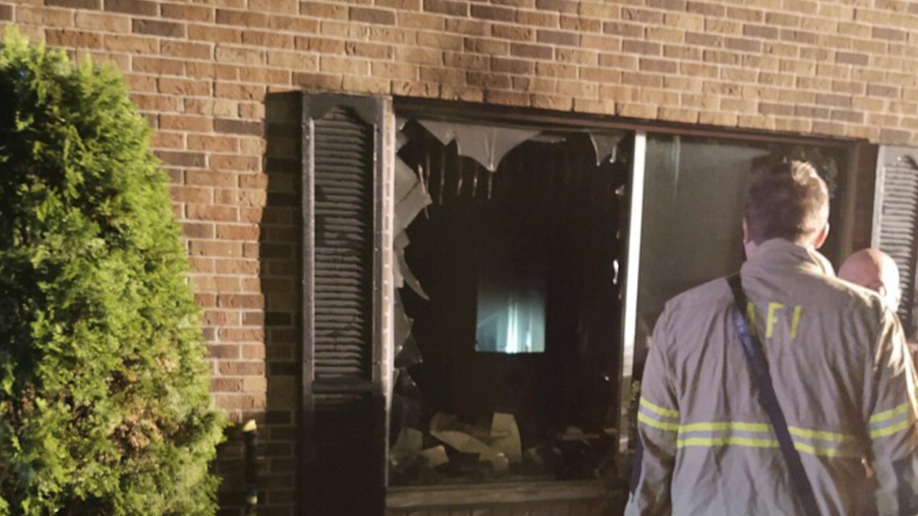 Pro-life office vandalized in New York, firefighter looks at broken glass