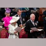 Camilla, Duchess of Cornwall and Prince Charles attend the service of thanksgiving for the Queen.