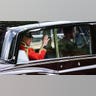 Princes Charles in car during Trooping of the Colour