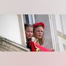 Princess Charlotte and Mia Grace Tindall during Trooping