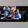 Prince George, Louis, and Princess Charotte during Trooping of the Colour