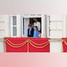 Kate, George, Charlotte, and Louis watch parade