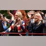 Kate Moss and Patsy Kensit during Pageant