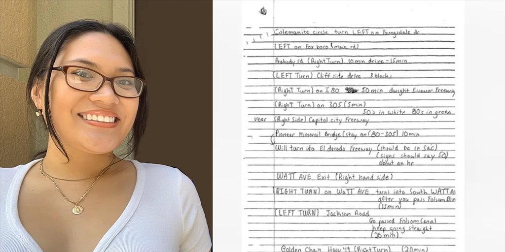 Missing California woman Alexis Gabe's accused killer handwrote directions  to area where he left body: Family | Fox News