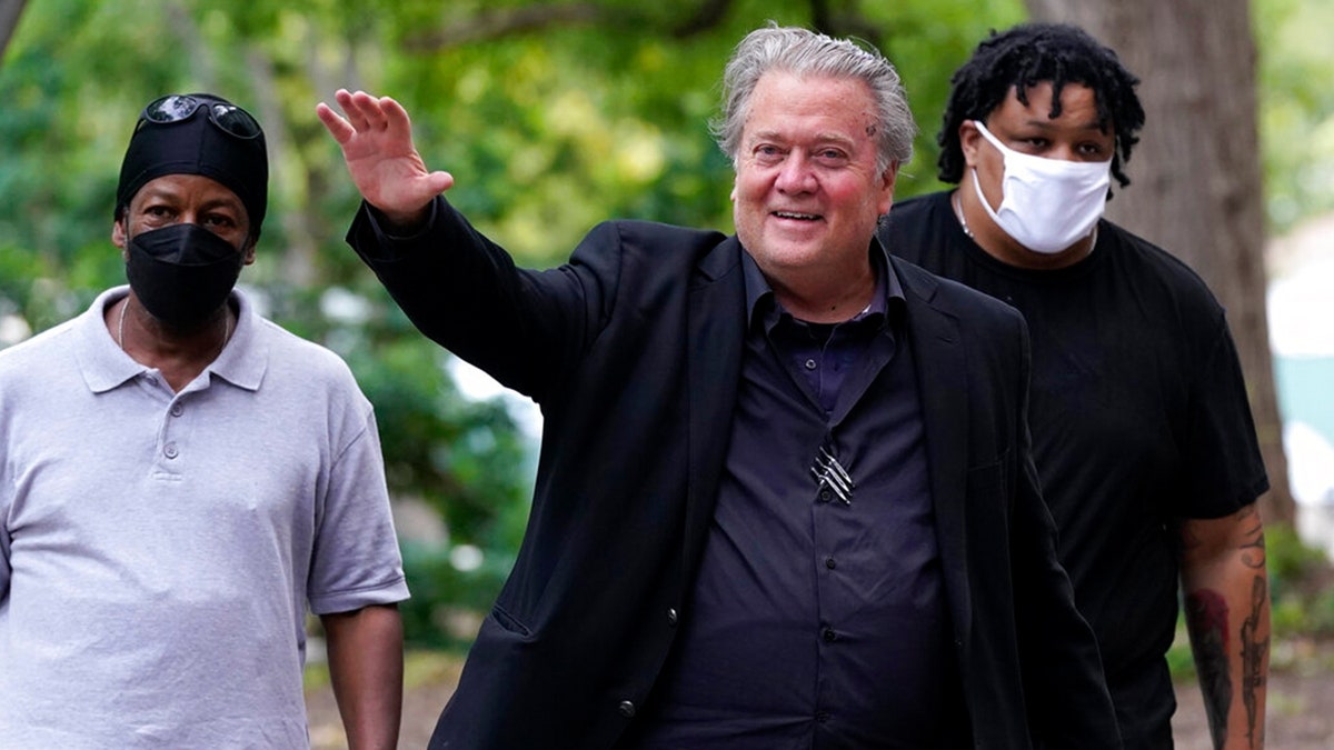 Steve Bannon waving