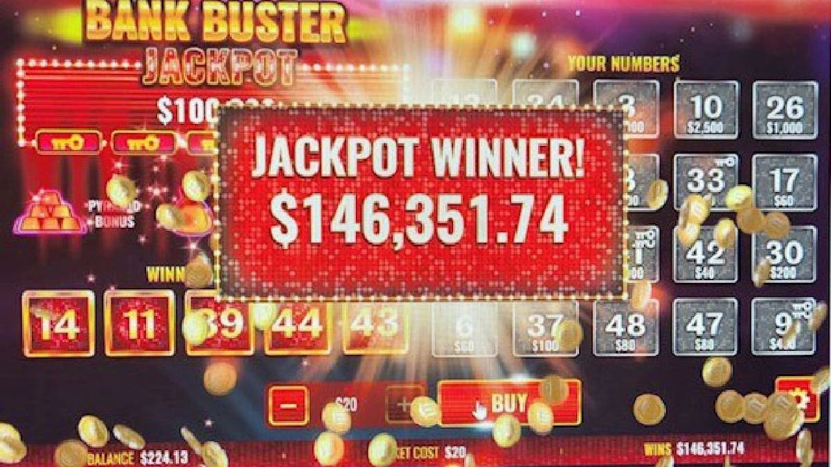 Crystal Dunn's Kentucky Lottery jackpot screen