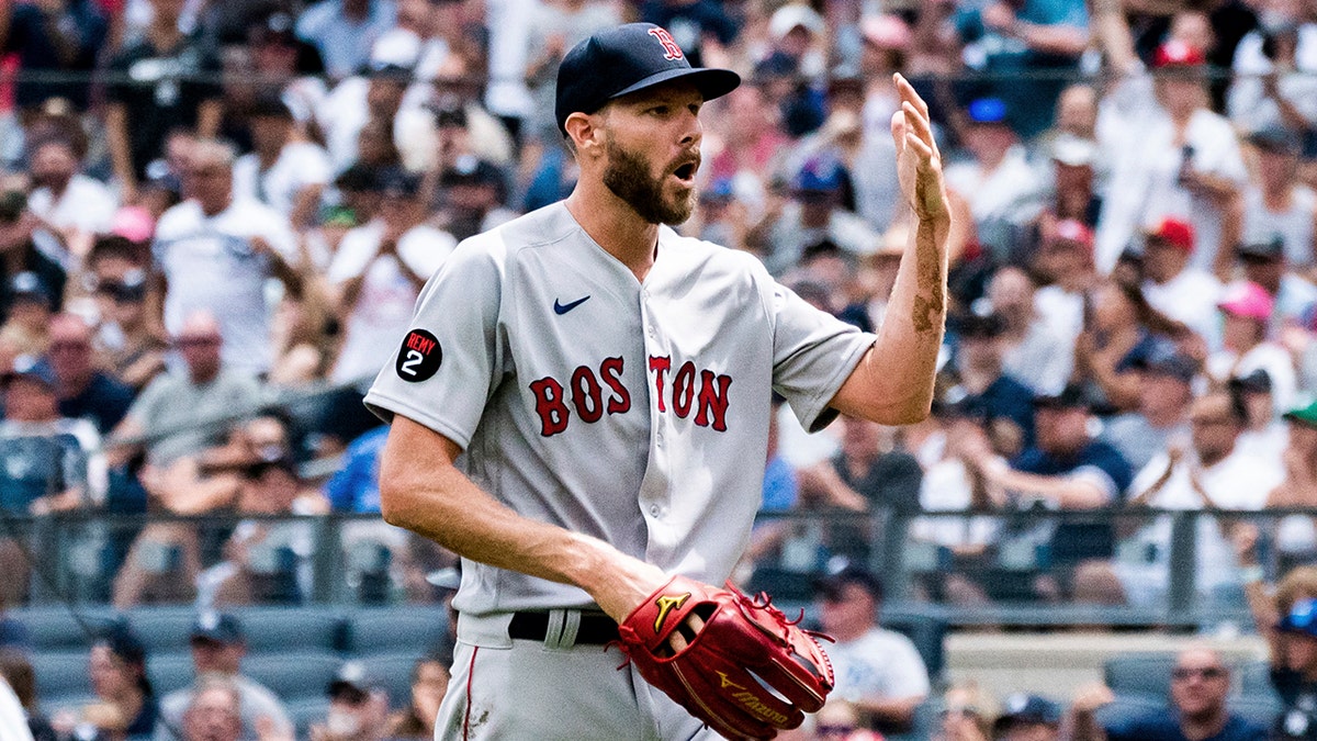 Why was Chris Sale yelling at the umpire? Controversial call leads to fiery  exchange from Red Sox pitcher