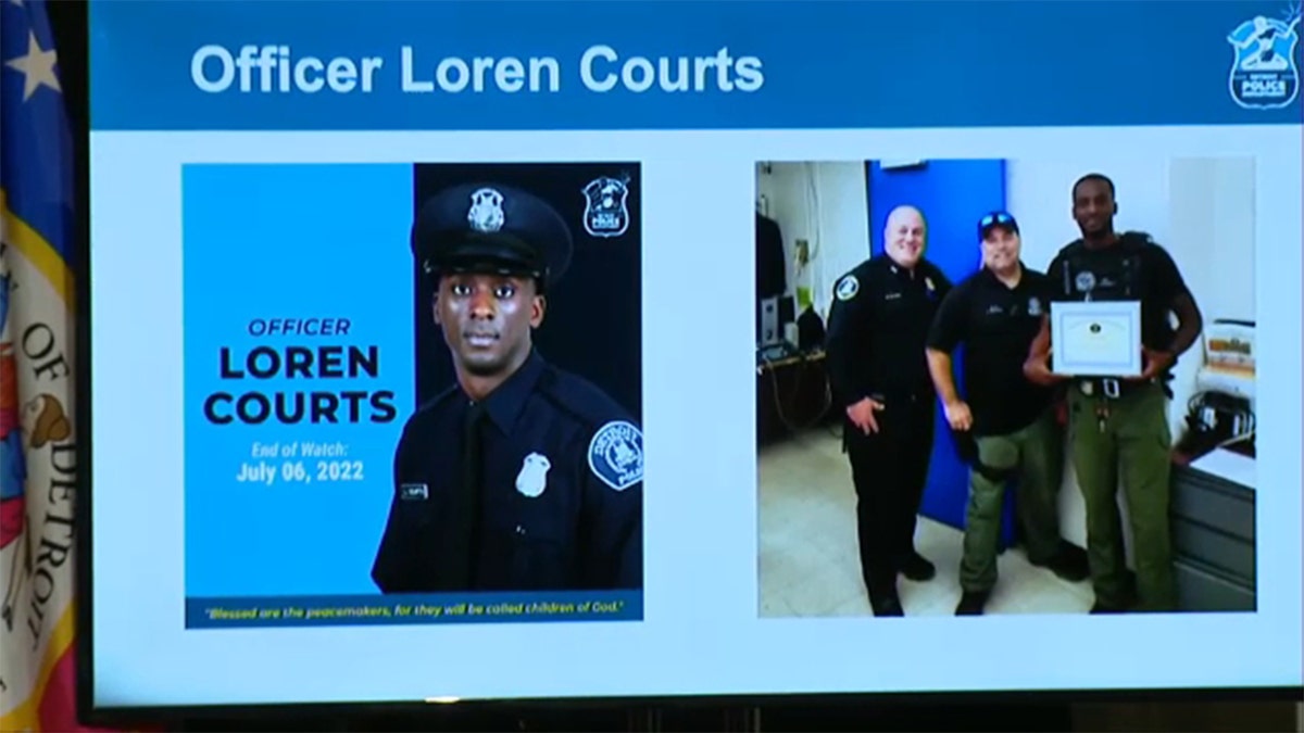 Detroit Police Officer Loren Courts was killed July 6, 2022.
