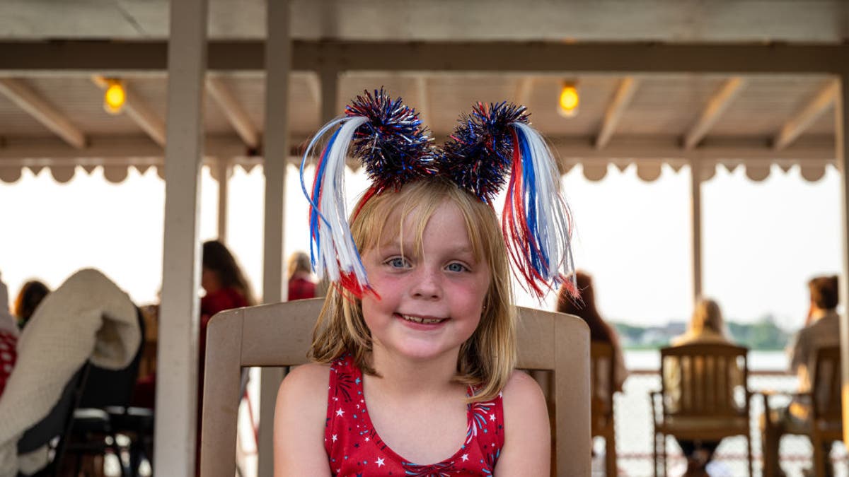 Girl wearing 4th of July attire
