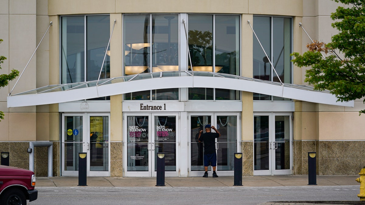 A customer looking into Greenwood Park mall