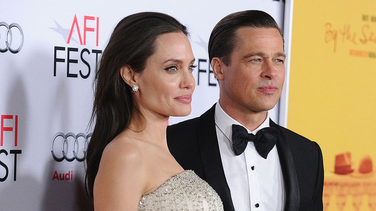Angelina Jole and Brad Pitt at premiere of the film "By the Sea"