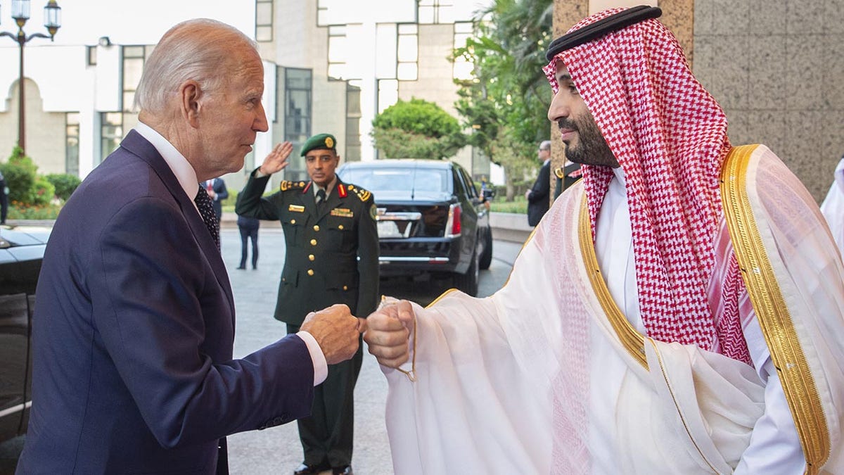 President Biden fist bumps Saudi Arabian Crown Prince Mohammed bin Salman