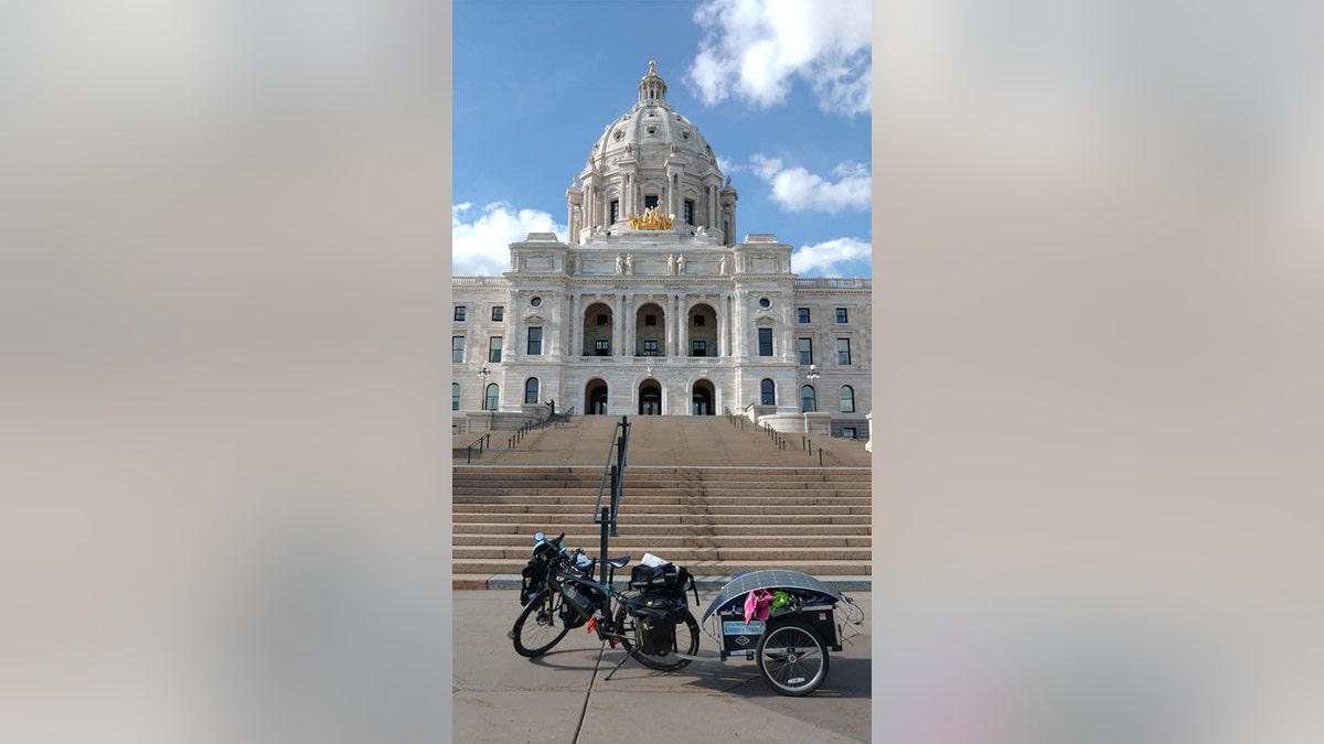 Bob Barnes' bike in front of Minnesota capitol