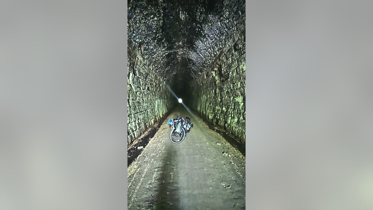 Inside the rail tunnel