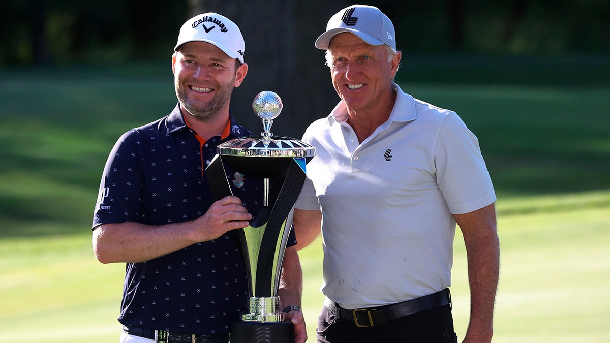 Branden Grace and LIV Golf CEO Greg Norman