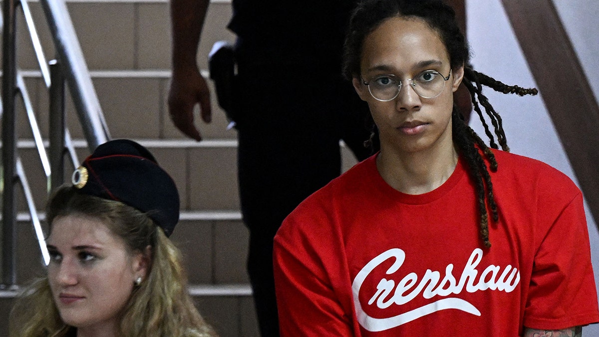 Brittney Griner walks to court