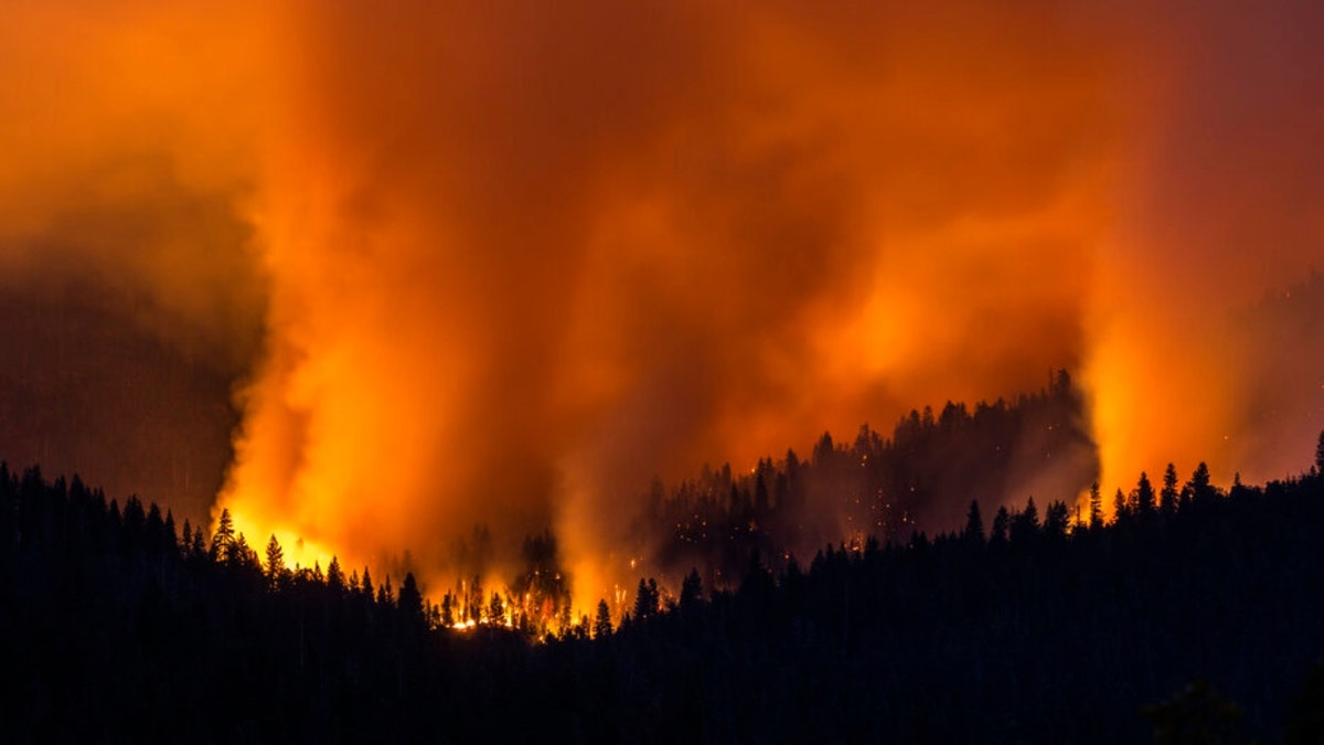 The Washburn Fire burns in California