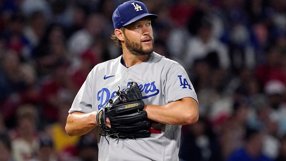 Clayton Kershaw walks off the mound