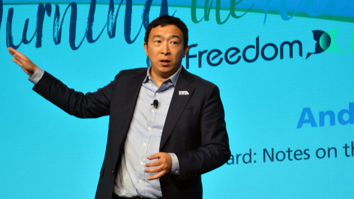 Andrew Yang speaks at FreedomFest