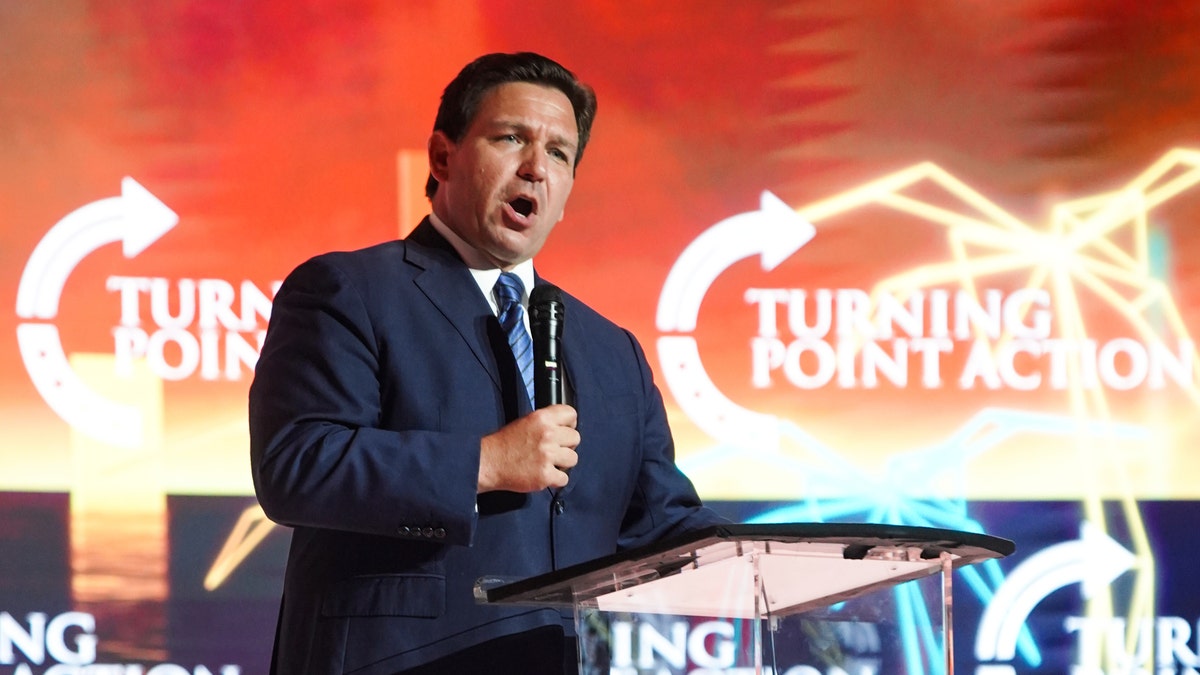 Gov. Ron DeSantis speaks at an event