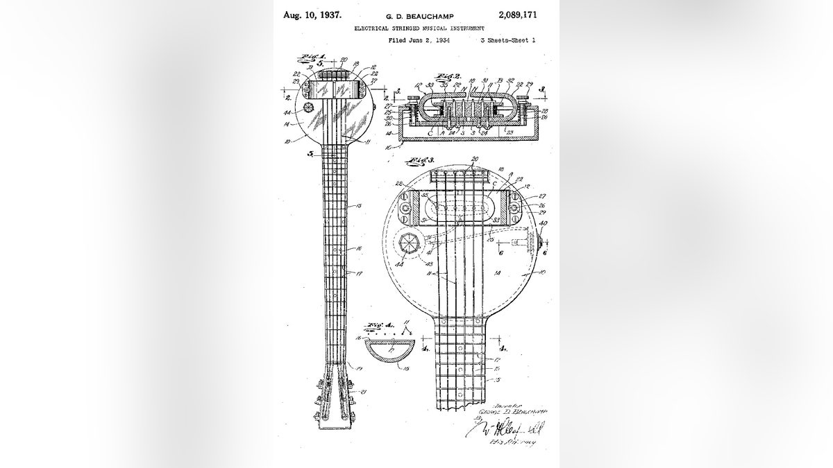 Electrical engineer Adolph Rickenbacker and partner George Beauchamp invented the first mass-market electric guitar in the 1930s. 