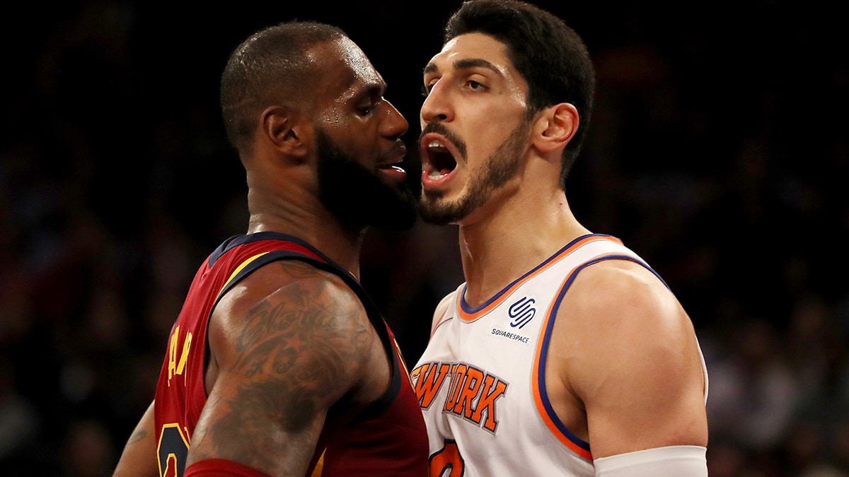 Enes Kanter Freedom and LeBron James in 2017