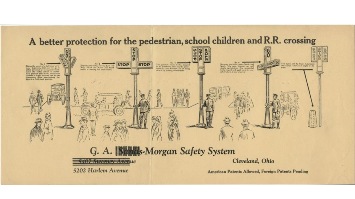 An ad for Morgan's traffic signal promotes enhanced safety for children