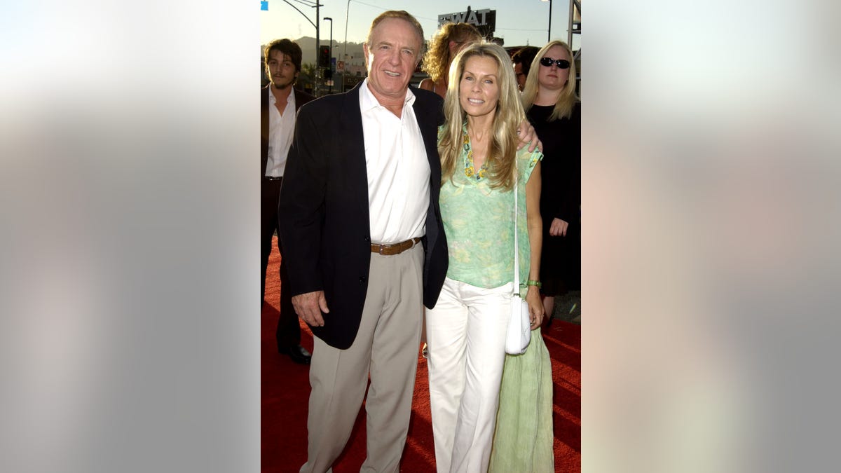 James Caan was married four times and pictured with his fourth wife Linda Stokes